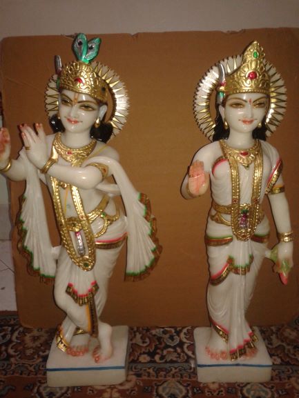 Marble Radha Krishna Statue 